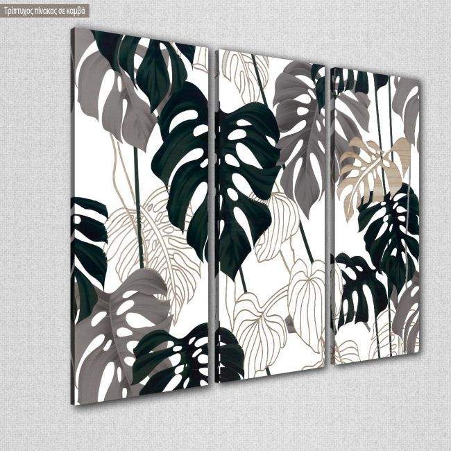 Canvas print Palm tree leaves,3 panels