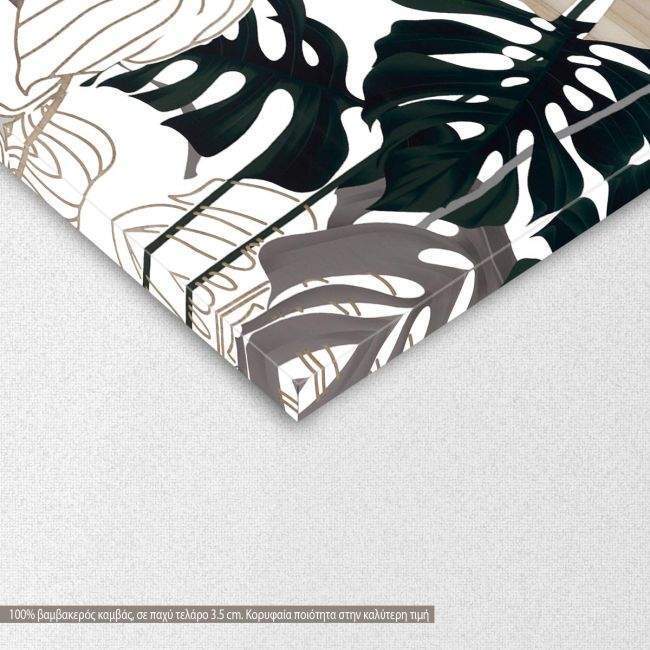 Canvas print Palm tree leaves,3 panels