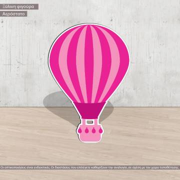 Wooden decorative figure Hot air balloon