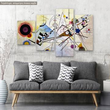 Canvas print Composition VIII, W. Kandinsky, four panels