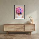 Canvas print Pink on blue I