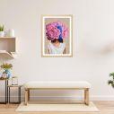 Canvas print Pink on blue I