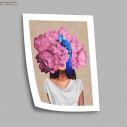 Canvas print Pink on blue I
