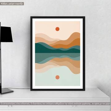 Orange sun reflection poster