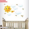Kids wall stickers Sun, clouds and birds