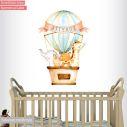 Kids wall stickers Airballoon with Animals, Watercolor