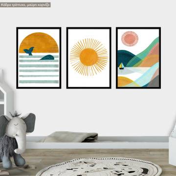 Summer time, poster 3 panels