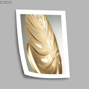 Gold in leaf shape, αφίσα, κάδρο, μαύρη κορνίζα 2