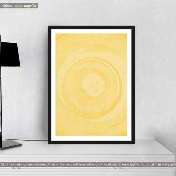 Yellow swirl, αφίσα, κάδρο, μαύρη κορνίζα