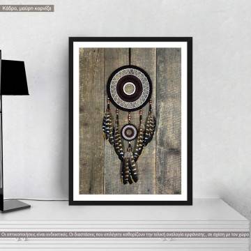 Indian dream catcher, αφίσα, κάδρο, μαύρη κορνίζα