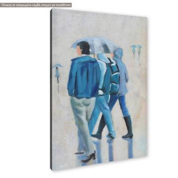 Canvas print Rainy day in blue palette Framed canvas View 1 2