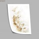 Copper white leaves, poster