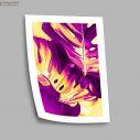 Monstera in magenta and yellow III, poster