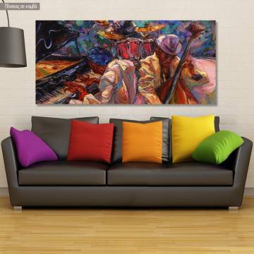 Canvas print Jazz night panoramic Framed canvas View 1 2