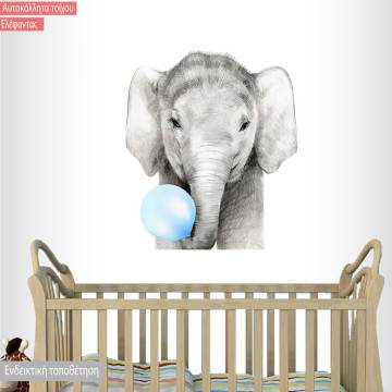 Kids wall sticker Bubble baby elephant