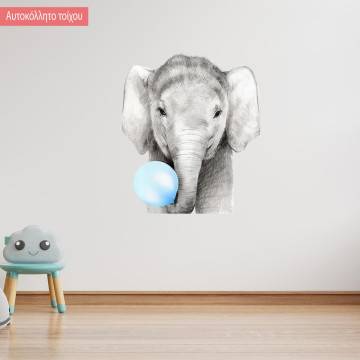Παιδικό αυτοκόλλητο, Bubble baby elephant 2