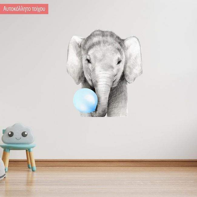 Kids wall sticker Bubble baby elephant