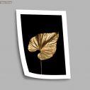 Leaf in gold texture I, poster