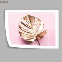 Leaf in copper texture I, poster