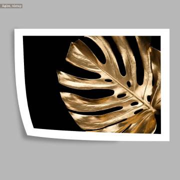 Leaf in gold texture, poster 2