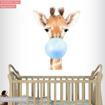 Kids wall sticker Bubble baby giraffe