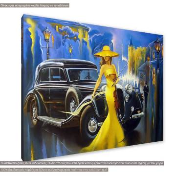 Canvas print Lady in yellow Framed canvas View 1 2