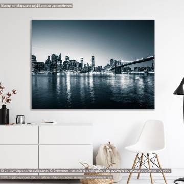 Canvas print New York Brooklyn bridge