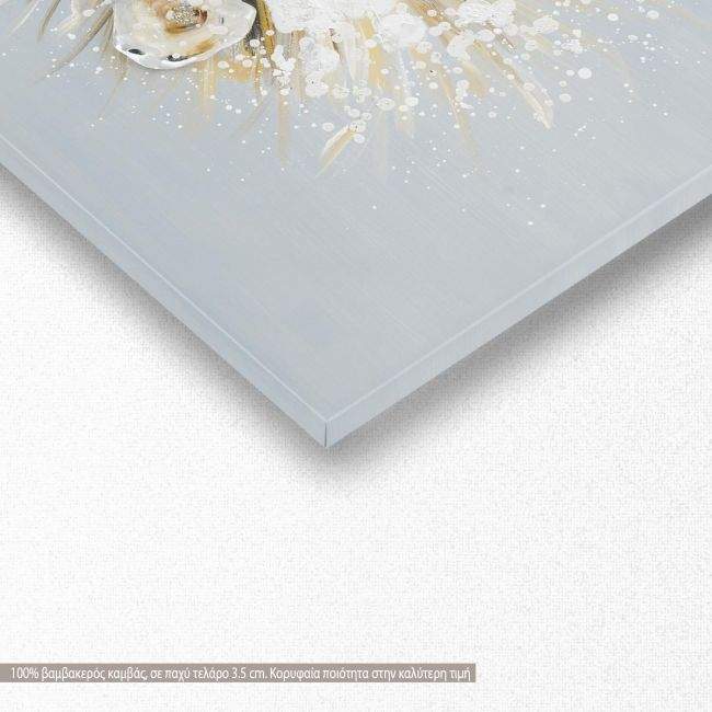 Canvas print Vase with flowers, panoramic