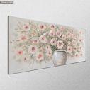 Canvas print Vase with flowers I, panoramic