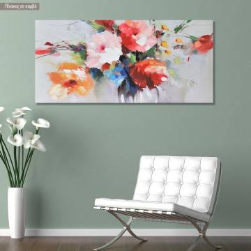 Πίνακας σε καμβά Many flower bouqeut III, πανοραμικός