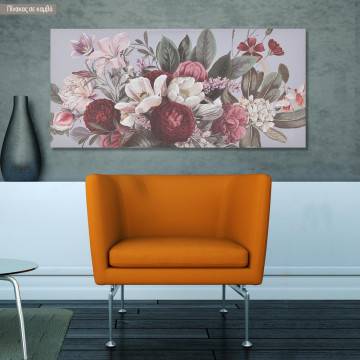 Canvas print Many flower bouqeut II, panoramic