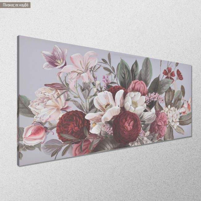 Canvas print Many flower bouqeut II, panoramic