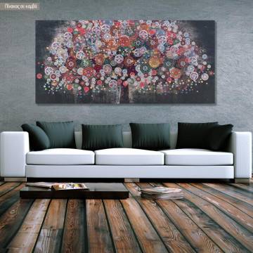 Canvas print Ornamented tree, panoramic