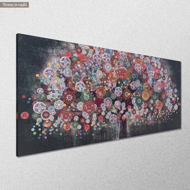 Canvas print Ornamented tree, panoramic