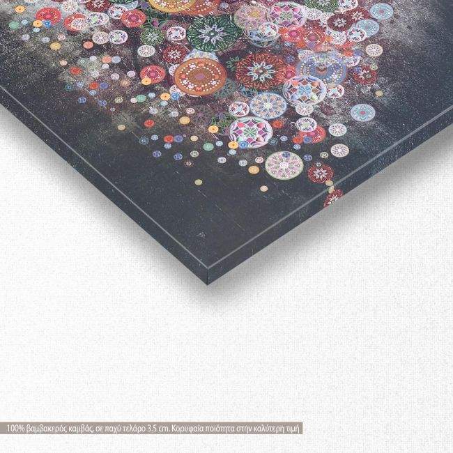 Πίνακας σε καμβά Ornamented tree, πανοραμικός, λεπτομέρεια