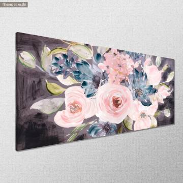Canvas print Many flower bouqeut panoramic Framed canvas View 1 2