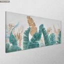 Canvas print Palm tree leaves, panoramic