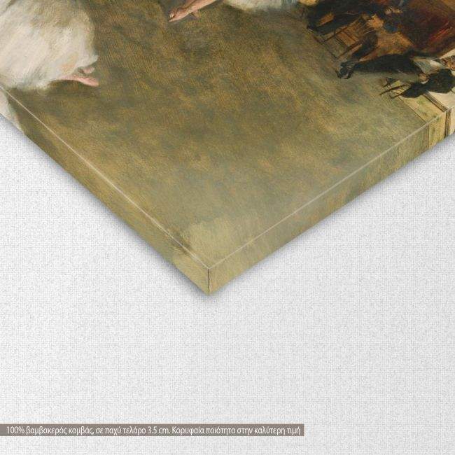 Πίνακας ζωγραφικής The rehearsal of the ballet onstage, Degas E, αντίγραφο σε καμβά, λεπτομέρεια