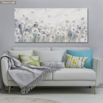 Canvas print White flowers I, panoramic