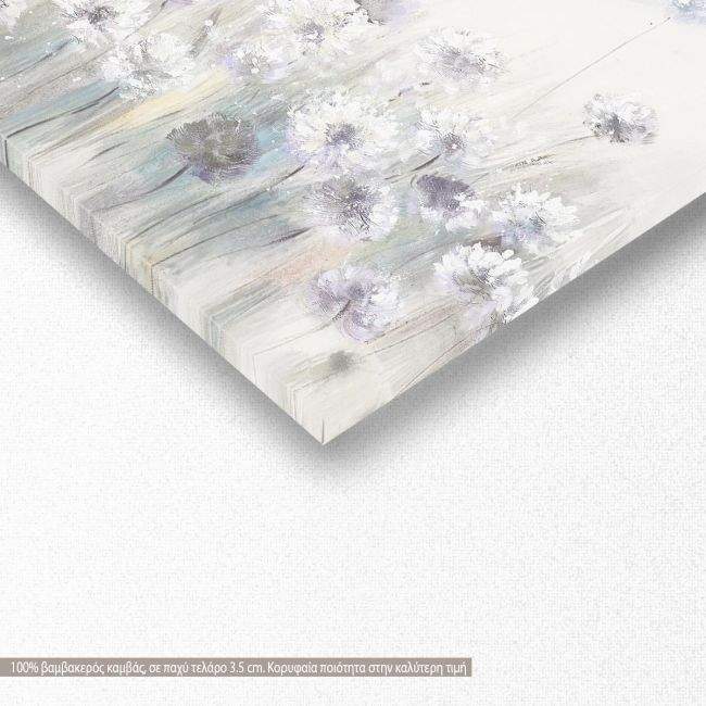 Canvas print White flowers I, panoramic
