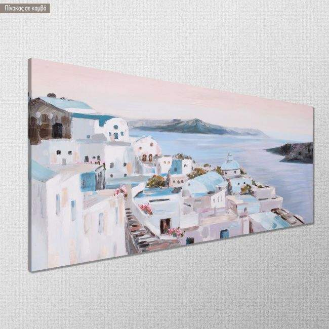 Canvas print A Greek island scenery, panoramic