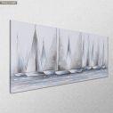 Canvas print Gray sails, panoramic