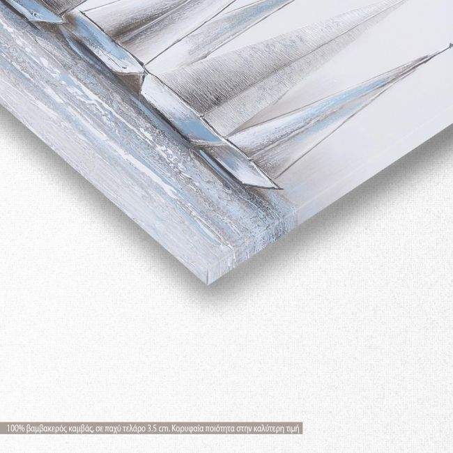 Πίνακας σε καμβά Gray sails, πανοραμικός, λεπτομέρεια