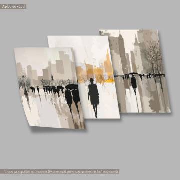 Under the rain, poster 3 panels 2