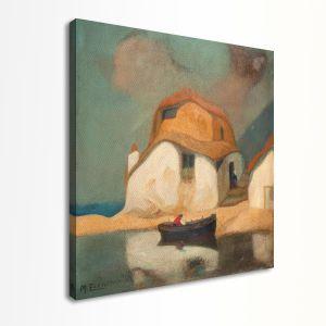 Canvas print House and a boat, Oikonomou 2