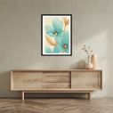 Watercolor flowers, poster
