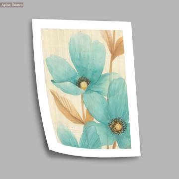 Watercolor flowers, αφίσα, κάδρο, μαύρη κορνίζα 2