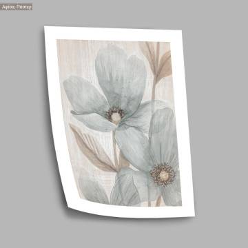 Light color sketch flowers, αφίσα, κάδρο, μαύρη κορνίζα 2