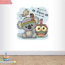 Kids wall stickers Coala and owl for boys