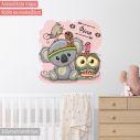 Kids wall stickers Coala and owl for girls